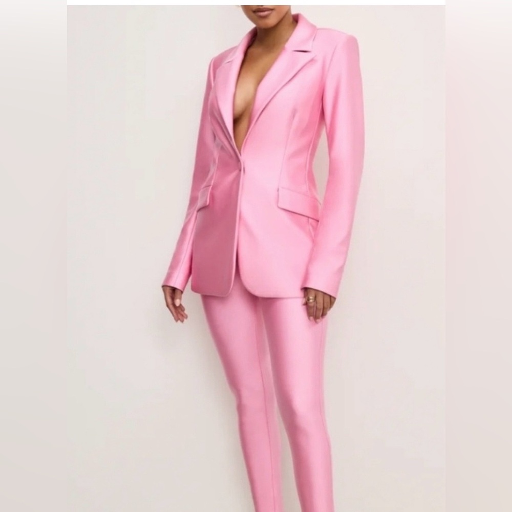 Good American Carnation  Pink Compressed Tailored Blazer